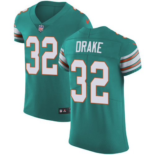 Nike Dolphins #32 Kenyan Drake Aqua Green Alternate Men's Stitched NFL Vapor Untouchable Elite Jersey - Click Image to Close